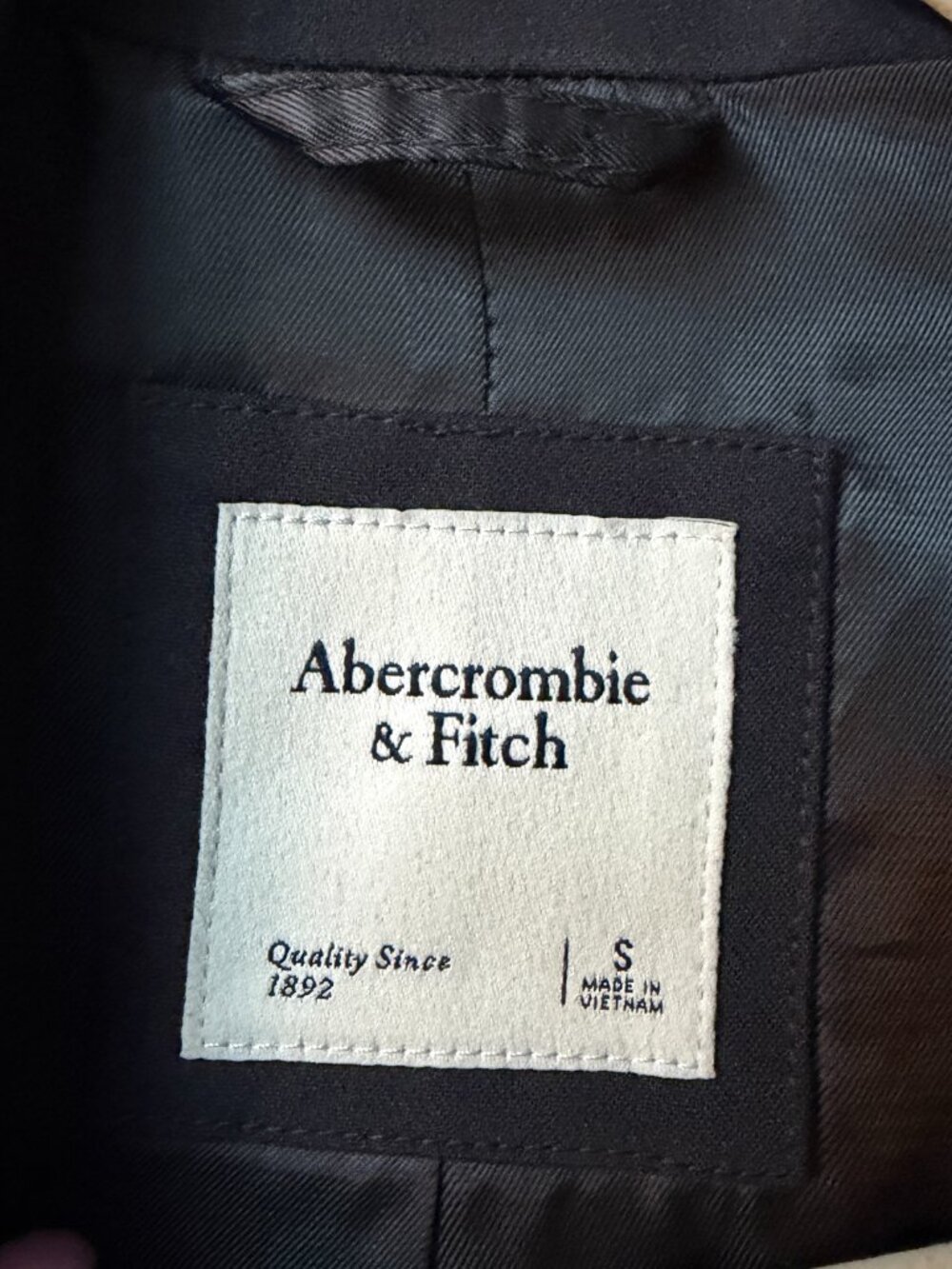 Abercrombie & Fitch Black Classic Oversized Blazer Size S - Picture 4 of 6